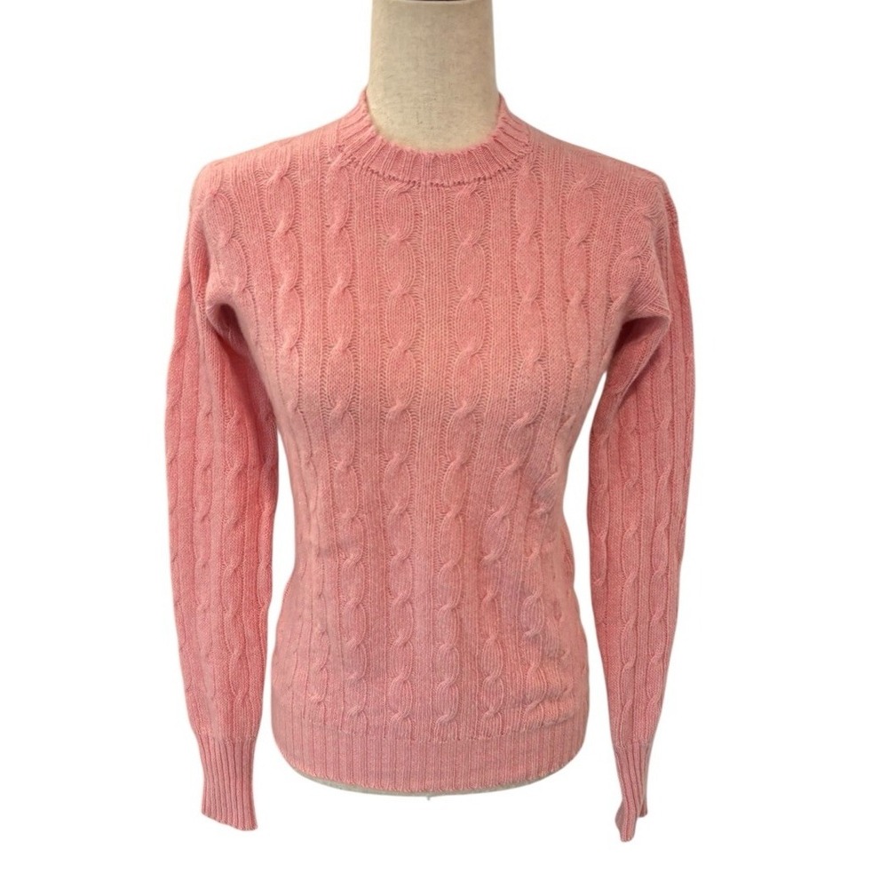 VTG 60's 70's Drumohr Cable Knit‎ Cashmere Sweater Scotland Dunham's Of Maine S
